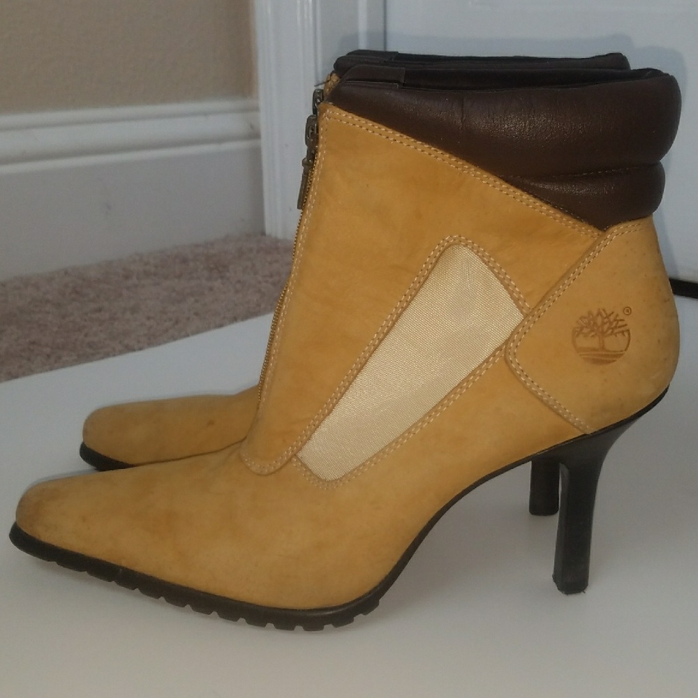 Rare Timberland Zip Up High Heel Boots